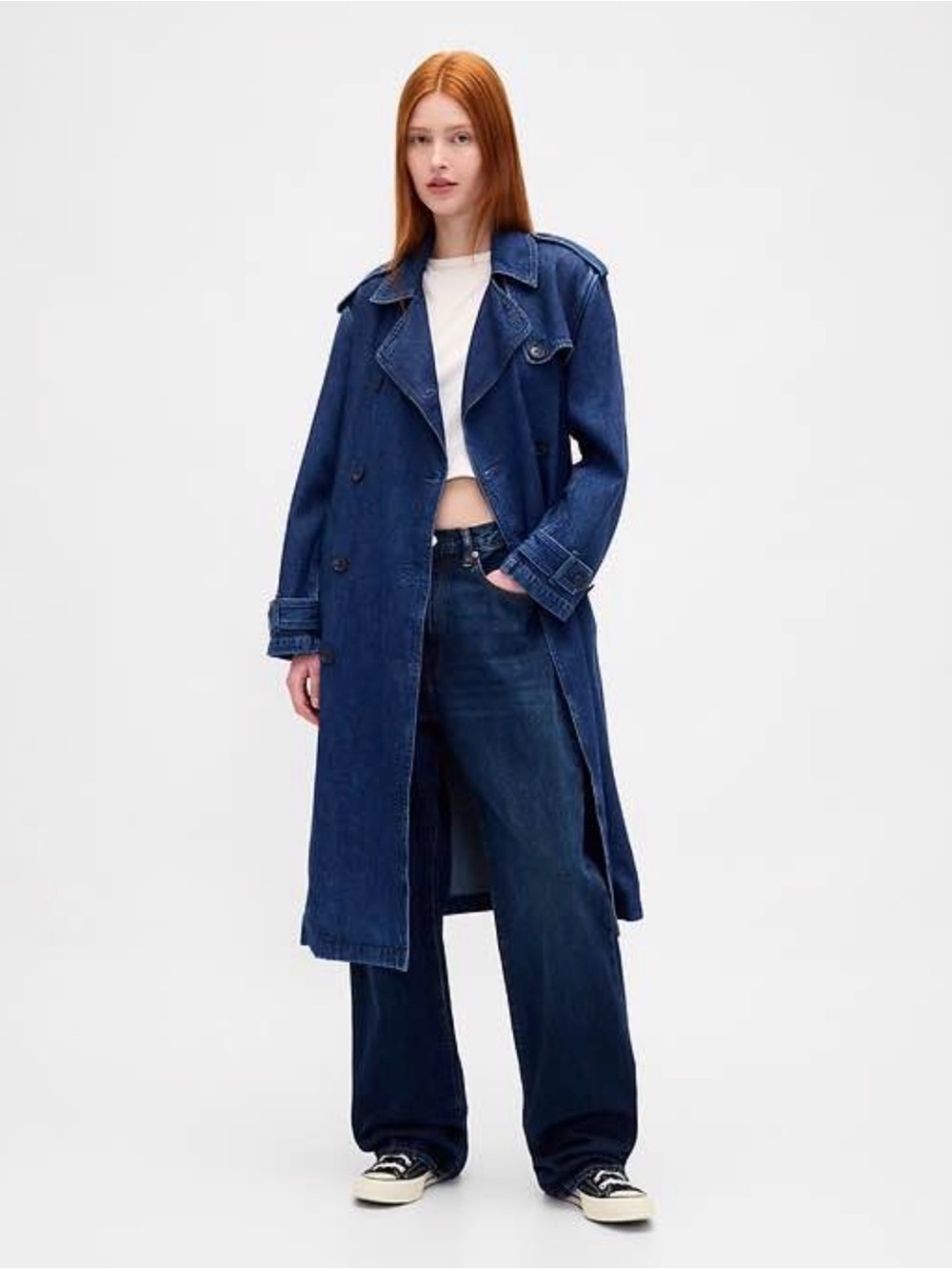 GAP Ultrasoft Denim Trench (Tall)